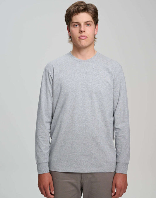 "Mens Cotton Face Tee Long Sleeve Premium - NS PROMO"