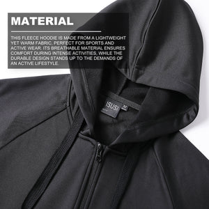 "Assorted zip hoodie fabric close-up with info for custom logo printing – NS Promo sports uniform"