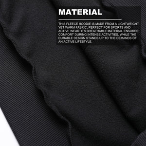 "Assorted hoodie fabric close-up with info ready for logo printing – NS Promo club apparel"