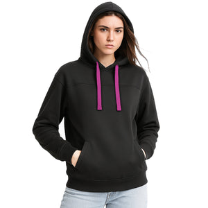 "Custom Womens Contrast Hoodie Add Your Logo – ISUSI Brushed Fleece - NS PROMO"