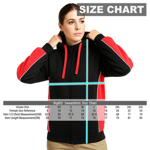 "Custom Womens Panel Zip Hoodie Jumper Add Your Logo – Big Bee - NS PROMO"
