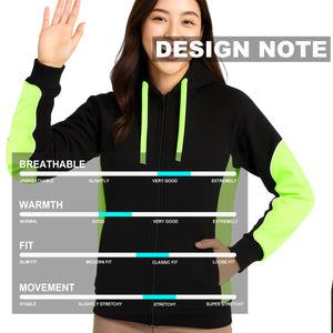 "Custom Womens Panel Zip Hoodie Jumper Add Your Logo – Big Bee - NS PROMO"