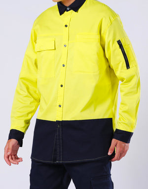 "Custom Mens Hi Vis PULSE Work Shirt – Logo Embroidery & Printing | NS Promo - NS PROMO"