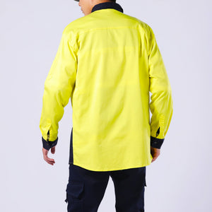 "Custom Mens Hi Vis PULSE Work Shirt – Logo Embroidery & Printing | NS Promo - NS PROMO"