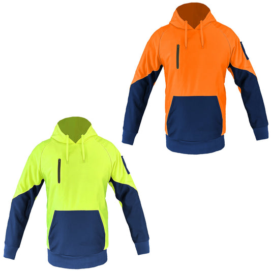 "Custom Warm-up Hi Vis Hoodie Add Your Logo – Big Bee Workwear - NS PROMO"