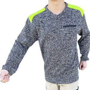 "Custom Crew Hi Vis Jumper Add Your Logo – Marle Fleece Safety Workwear - NS PROMO"