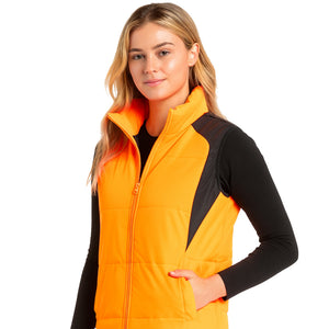 "Custom Womens Hi Vis Puffer Vest Add Your Logo – ISUSI - NS PROMO"