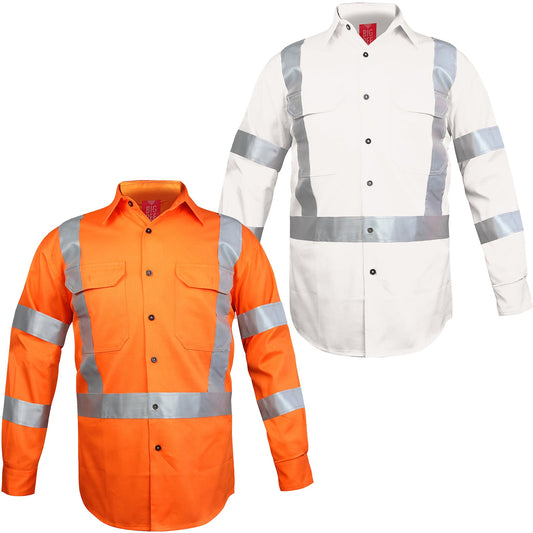 "Custom Hi Vis Rail Compliant Work Shirt – Embroidery & Printing | NS Promo - NS PROMO"