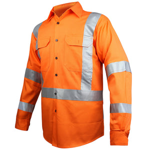 "Custom Hi Vis Rail Compliant Work Shirt – Embroidery & Printing | NS Promo - NS PROMO"