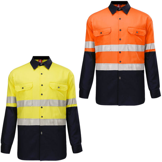 "Custom Hi Vis Day/Night Compliant Work Shirt – Add Logo Printing | NS Promo - NS PROMO"