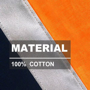 "Custom Hi Vis Work Shirt – Long Sleeve with Reflective Tape, Add Your Logo | NS Promo - NS PROMO"