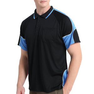 "Custom Mens Short Sleeve Panel Polo – Logo Printing & Embroidery | NS Promo - NS PROMO"