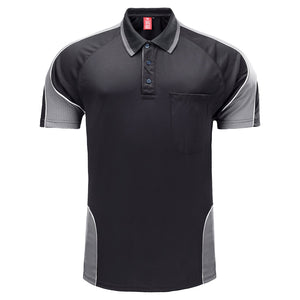 "Custom Mens Short Sleeve Panel Polo – Logo Printing & Embroidery | NS Promo - NS PROMO"