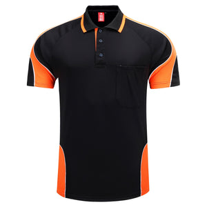 "Custom Mens Short Sleeve Panel Polo – Logo Printing & Embroidery | NS Promo - NS PROMO"