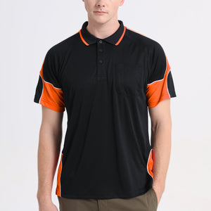 "Custom Mens Short Sleeve Panel Polo – Logo Printing & Embroidery | NS Promo - NS PROMO"
