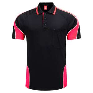 "Custom Mens Short Sleeve Panel Polo – Logo Printing & Embroidery | NS Promo - NS PROMO"