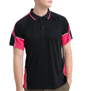 "Custom Mens Short Sleeve Panel Polo – Logo Printing & Embroidery | NS Promo - NS PROMO"