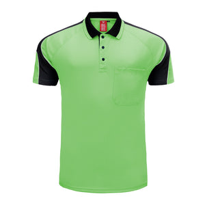 "Custom Mens Short Sleeve Panel Polo – Logo Printing & Embroidery | NS Promo - NS PROMO"