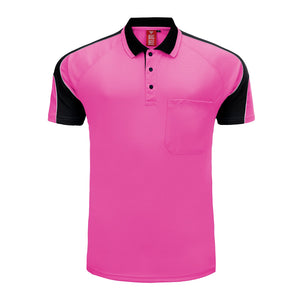 "Custom Mens Short Sleeve Panel Polo – Logo Printing & Embroidery | NS Promo - NS PROMO"