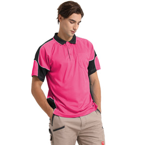 "Custom Mens Short Sleeve Panel Polo – Logo Printing & Embroidery | NS Promo - NS PROMO"
