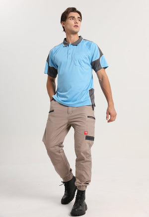 "Custom Mens Short Sleeve Panel Polo – Logo Printing & Embroidery | NS Promo - NS PROMO"
