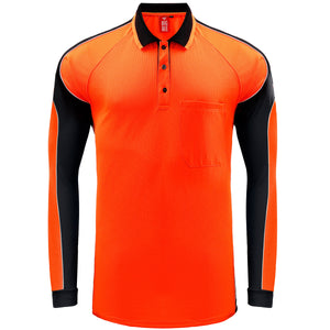 "Custom Hi Vis Long Sleeve Polo – Add Your Logo Printing | NS Promo - NS PROMO"