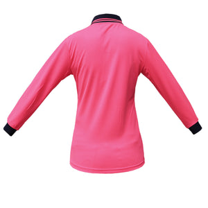 "Custom Womens Hi Vis Long Sleeve Polo – Add Your Logo Printing | NS Promo - NS PROMO"