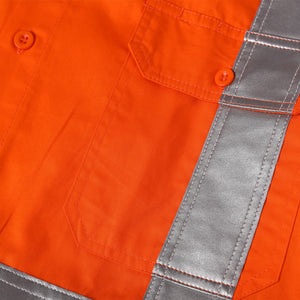 "Custom Mens Rail Compliant Hi Vis X Back Work Shirt – Add Your Logo | NS Promo - NS PROMO"