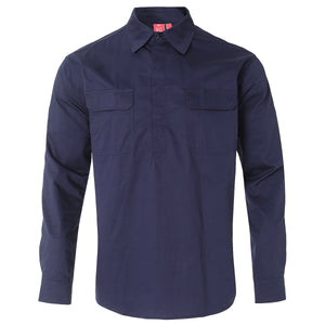 "Custom Mens Hi Vis Closed Front Work Shirt – Logo Printing & Embroidery | NS Promo - NS PROMO"