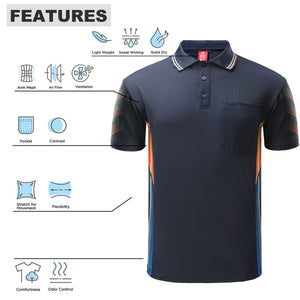 "Custom Mens Hi Vis Short Sleeve Polo – Add Your Logo Printing | NS Promo - NS PROMO"