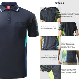"Custom Mens Hi Vis Short Sleeve Polo – Add Your Logo Printing | NS Promo - NS PROMO"