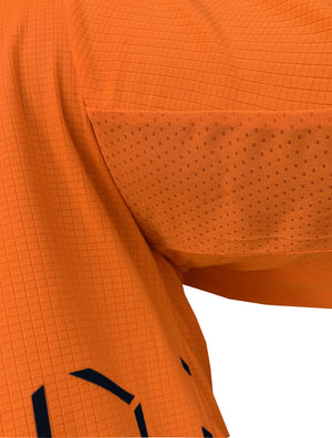 "Custom Hi Vis Two-Tone Polo – Fluoro Orange & Yellow Logo Printing | NS Promo - NS PROMO"