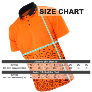 "Custom Hi Vis Two-Tone Polo – Fluoro Orange & Yellow Logo Printing | NS Promo - NS PROMO"