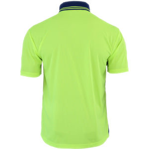 "Custom Hi Vis Two-Tone Polo – Fluoro Orange & Yellow Logo Printing | NS Promo - NS PROMO"