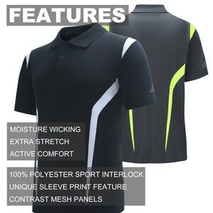 "Custom ISUSI Summit Mens Short Sleeve Hi Vis Polo – Add Your Logo | NS Promo - NS PROMO"