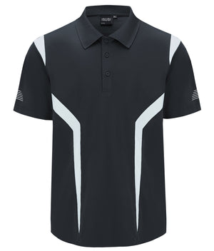 "Custom ISUSI Summit Mens Short Sleeve Hi Vis Polo – Add Your Logo | NS Promo - NS PROMO"