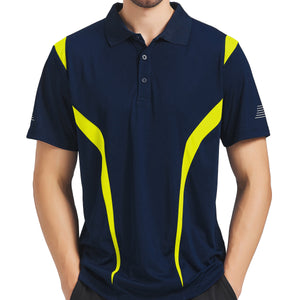 "Custom ISUSI Summit Mens Short Sleeve Hi Vis Polo – Add Your Logo | NS Promo - NS PROMO"