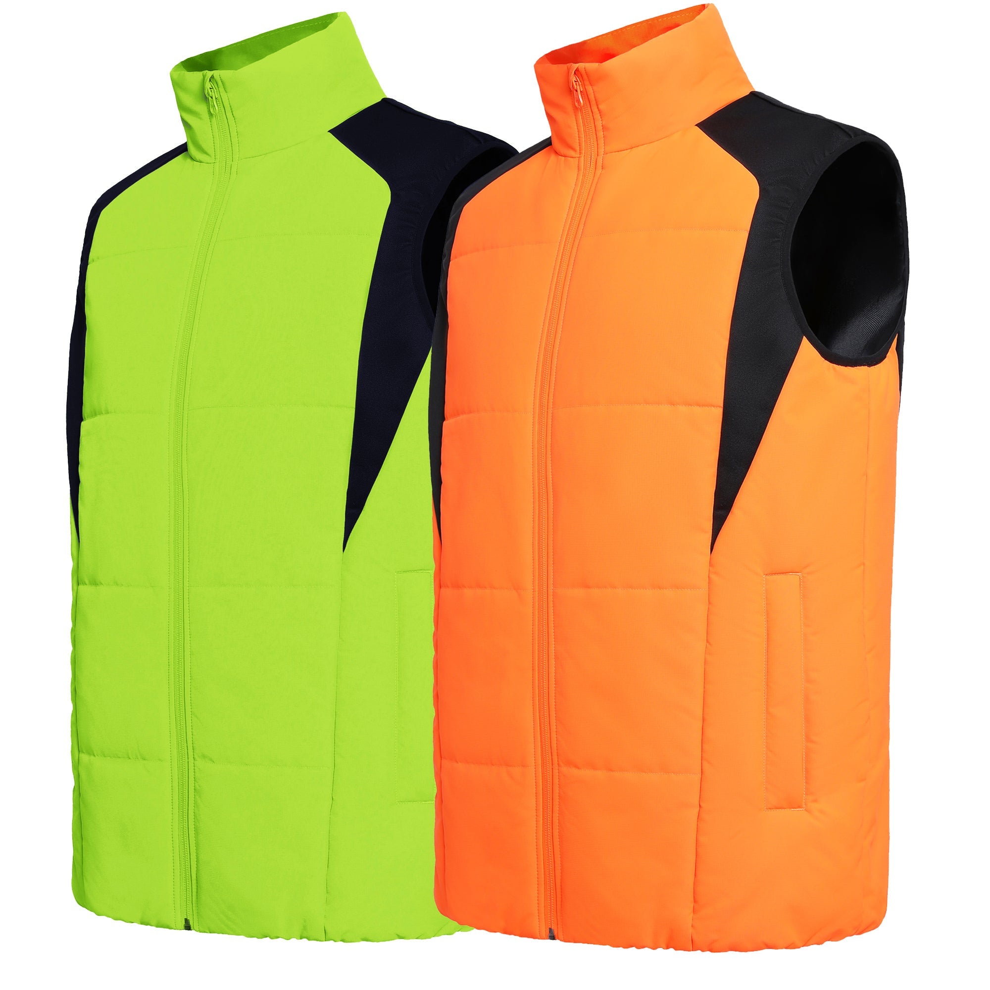 "Custom Hi Vis Puffer Vest Add Your Logo – ISUSI - NS PROMO"