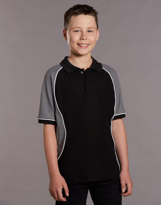 "Kids Arena TrueDry Polo Shirts Short Sleeve with Contrast Piping - NS PROMO"