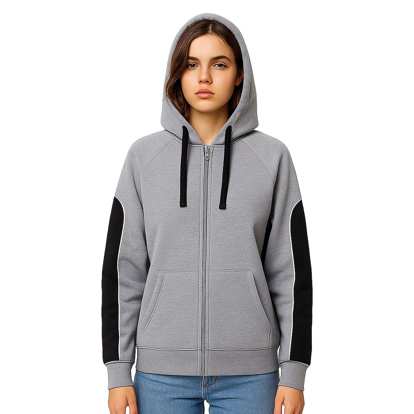 Big Bee Ladies PANEL Hoodie Jumper Jacket - NS PROMO