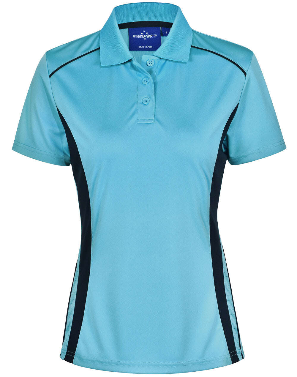 Ladies CoolDry Contrast Polo Shirt Short Sleeve Breathable - NS PROMO