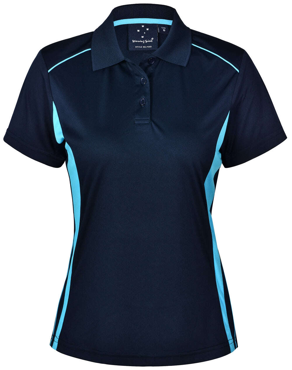 Ladies CoolDry Contrast Polo Shirt Short Sleeve Breathable - NS PROMO