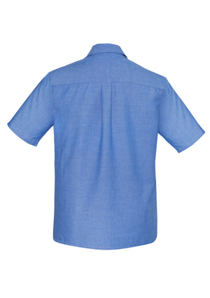 Chambray Mens Short Sleeve Shirt