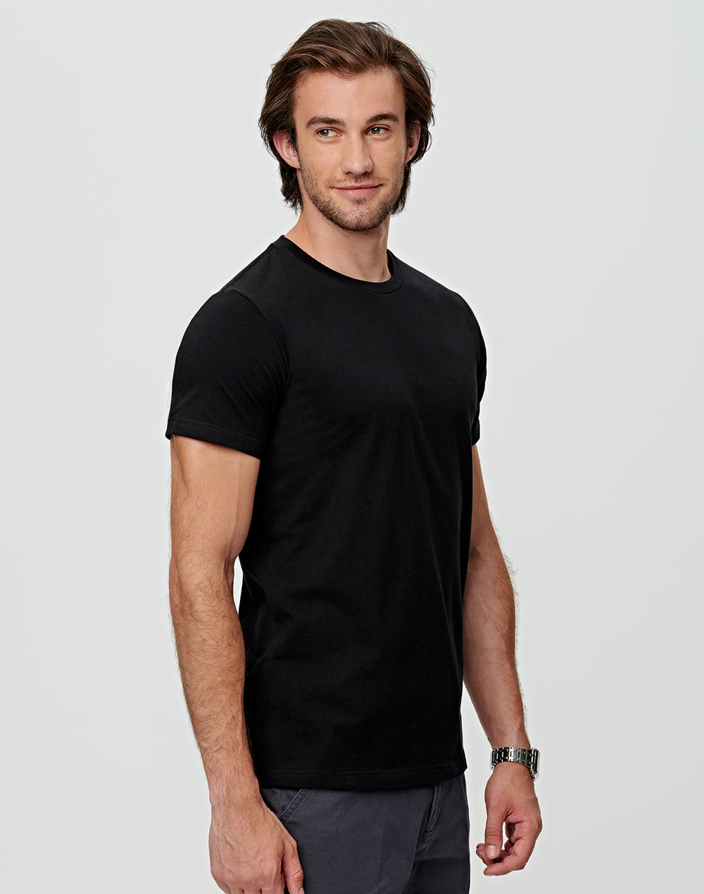 Mens Premium Cotton Tee Short Sleeve - NS PROMO