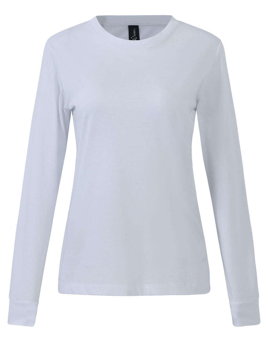 Ladies Cotton Face Tee Long Sleeve Premium - NS PROMO