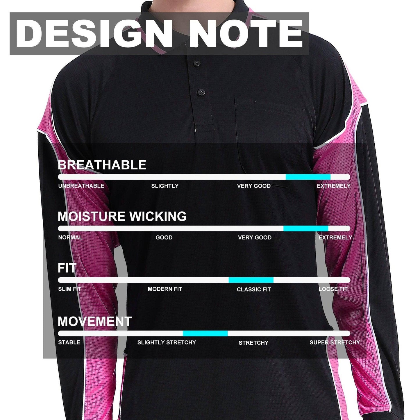 Big Bee PANEL Mens Polo Shirts, Long Sleeve - Big Bee