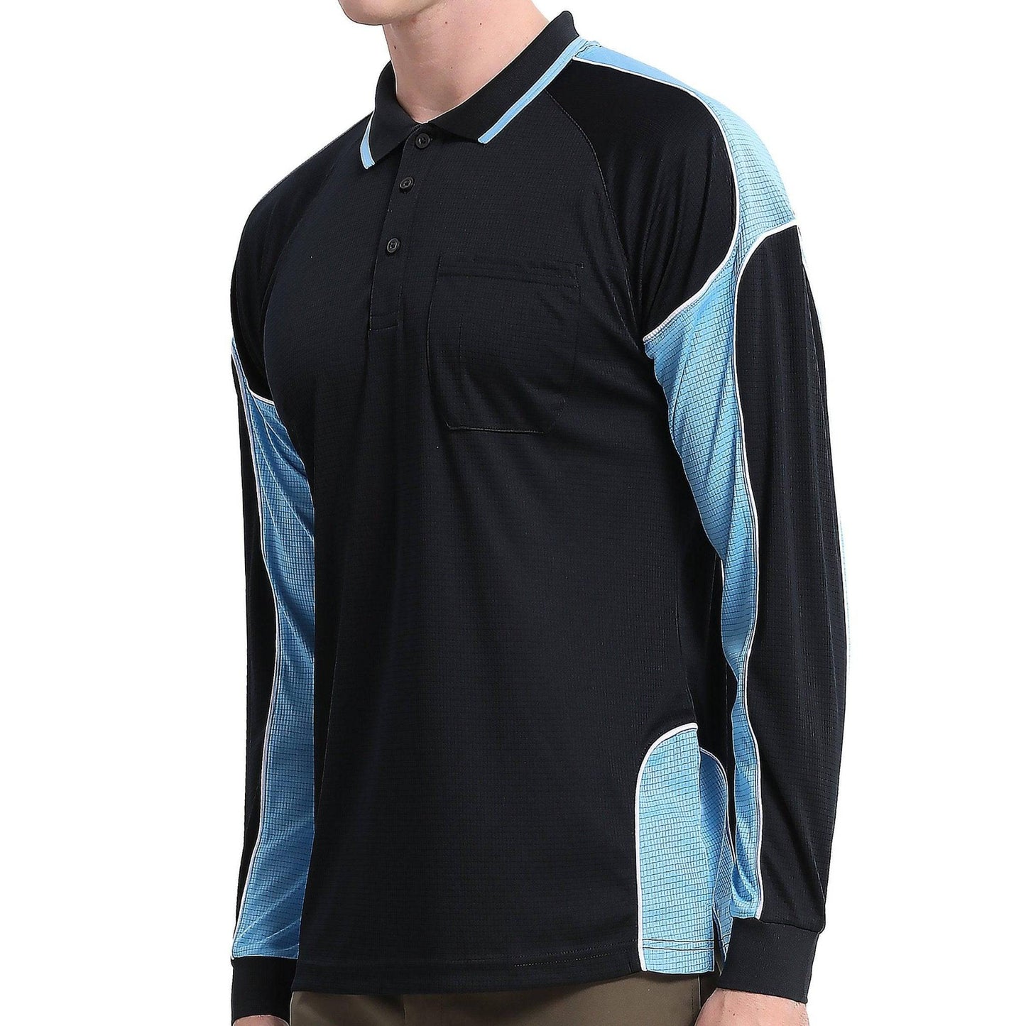 Big Bee PANEL Mens Polo Shirts, Long Sleeve - Big Bee