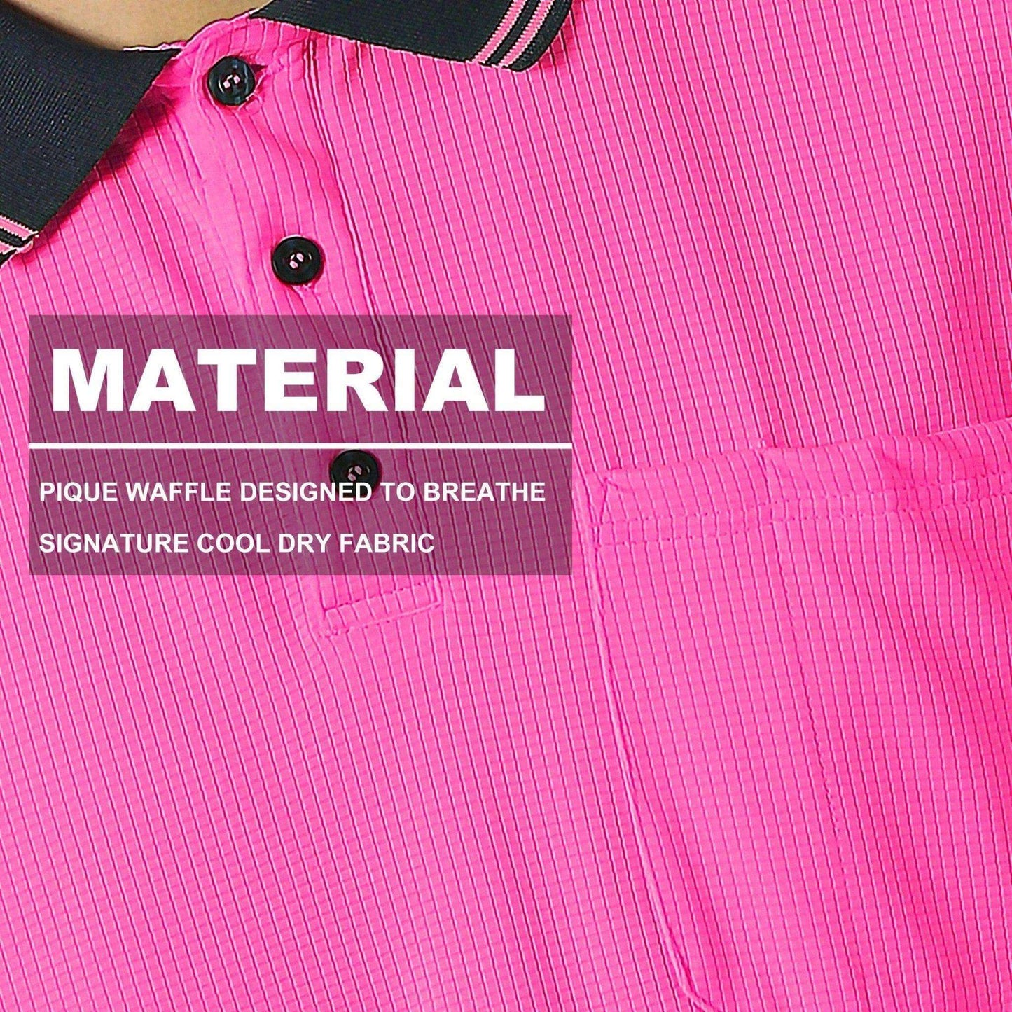 Big Bee Mens Hi Vis Polo Shirts, Long Sleeve - Big Bee