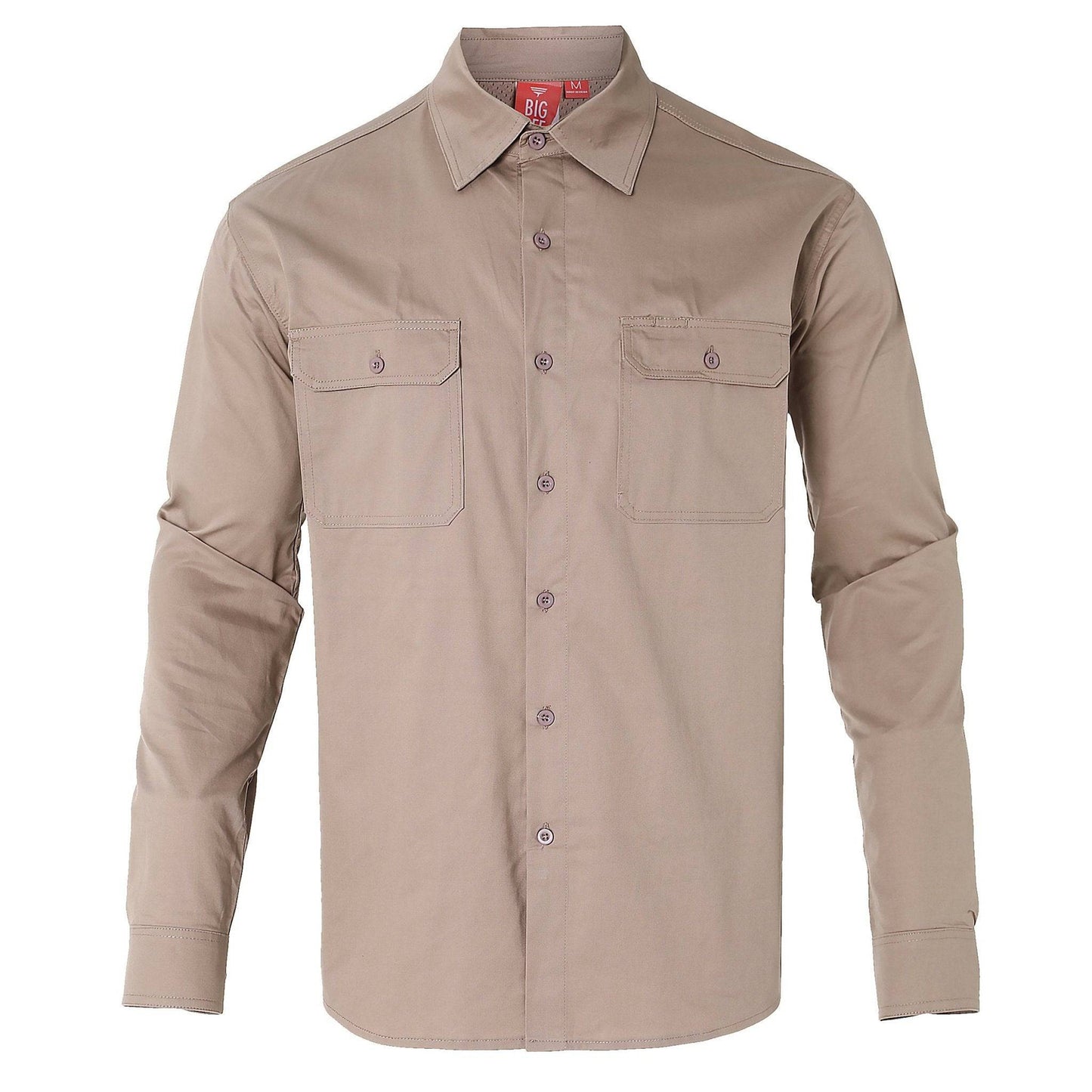 Big Bee Mens Work Shirts Lightweight Cotton, Traditional Workwear - Big Bee