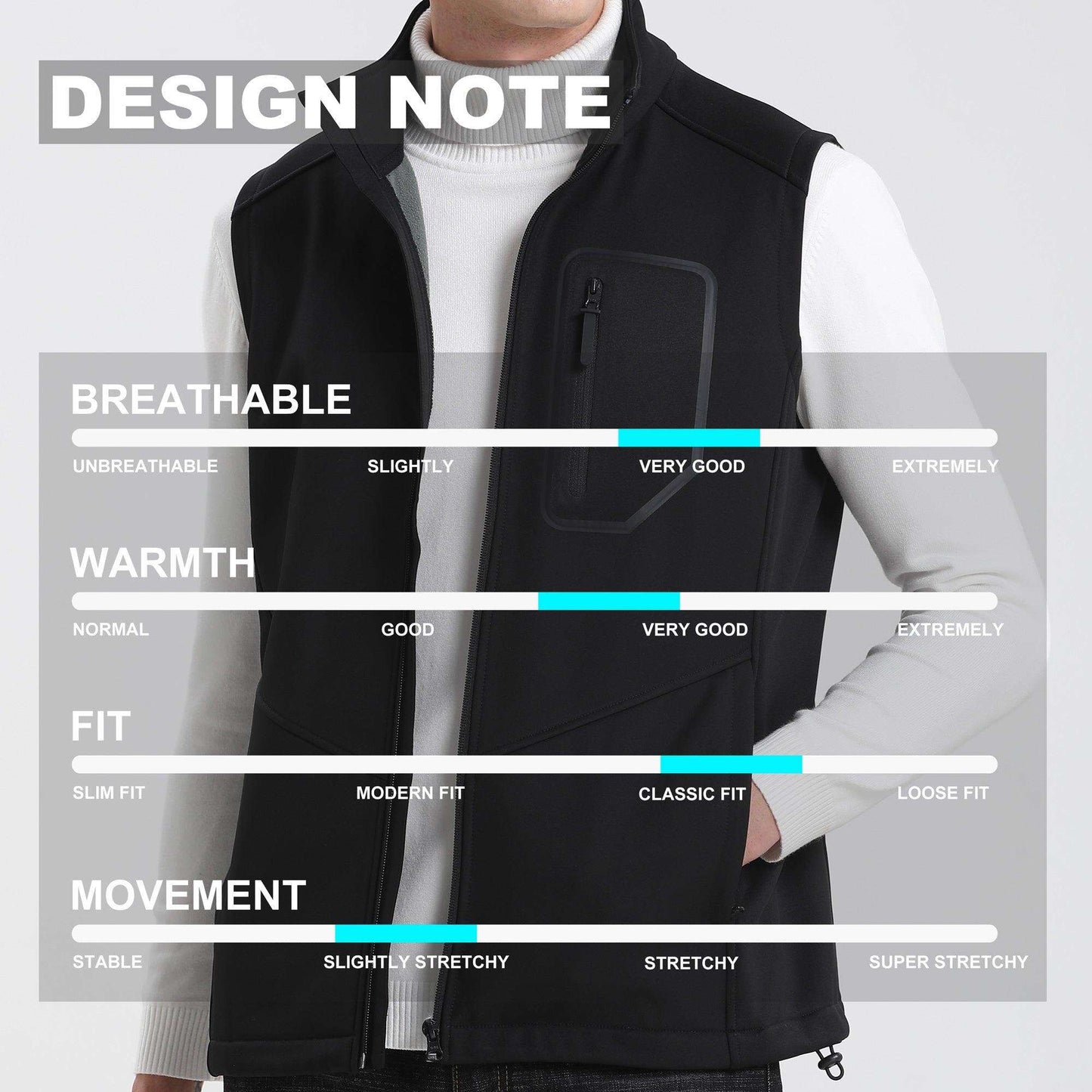 ISUSI iT Softshell Vest, Fleece Lined Windproof - Big Bee